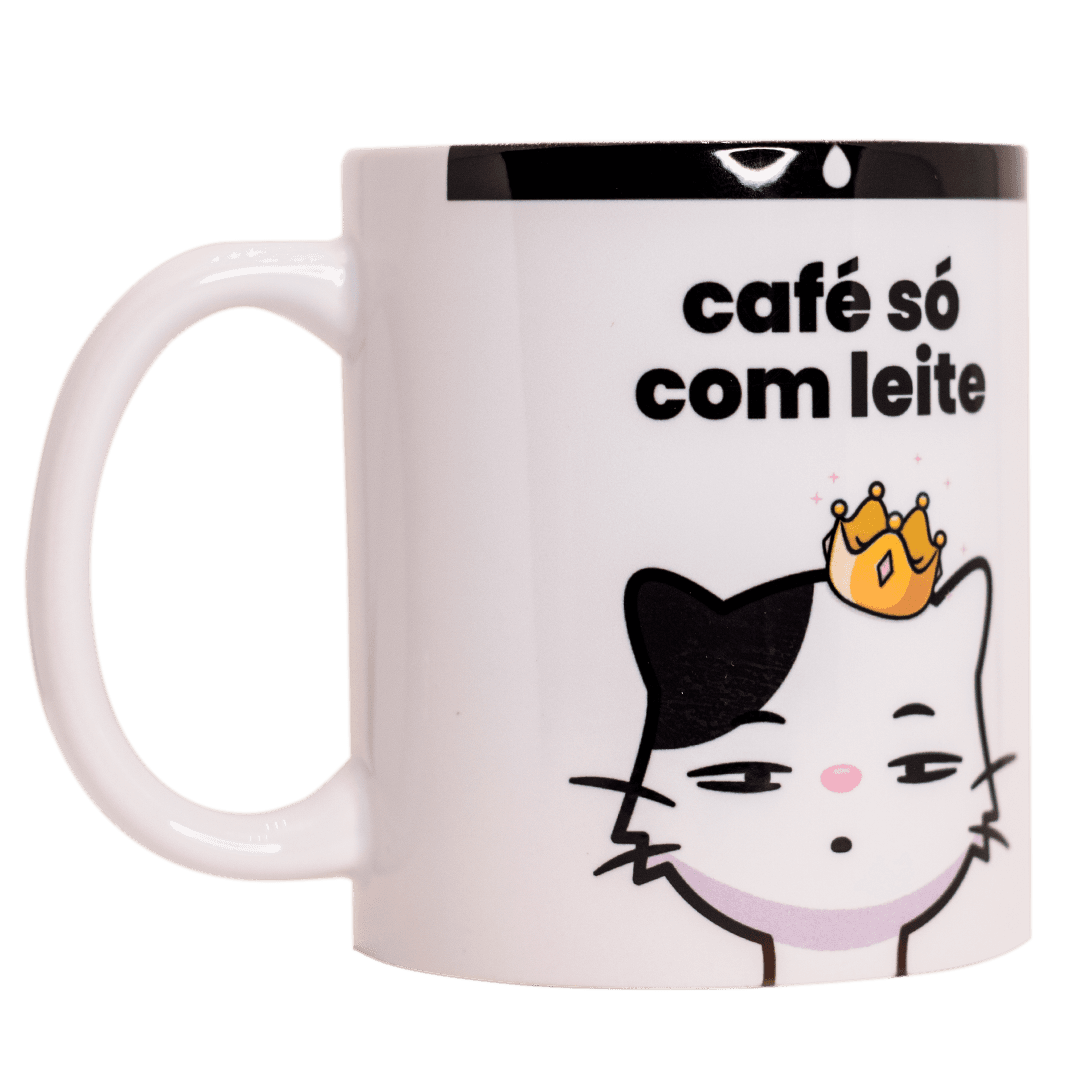 Caneca Café Só Com Leite 