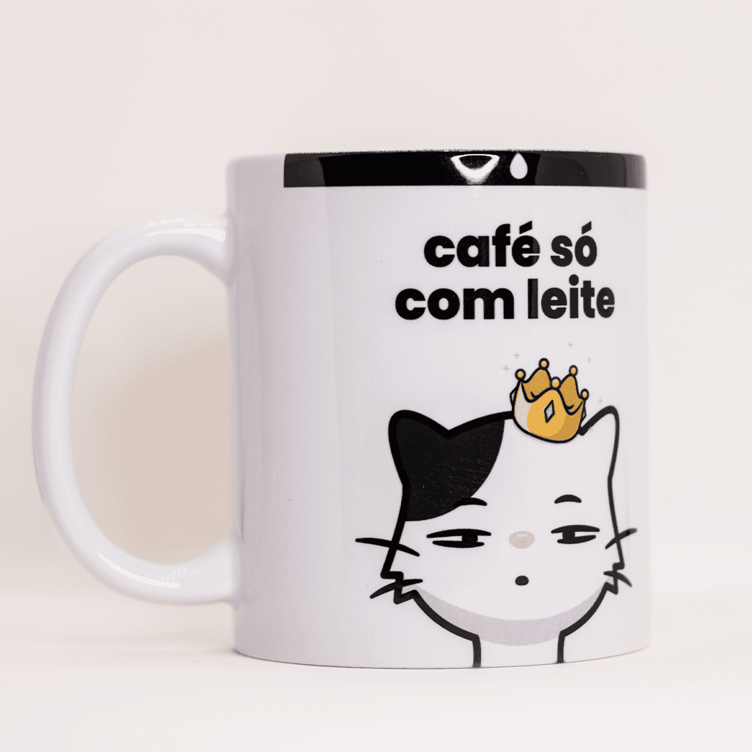 Caneca Café Só Com Leite 